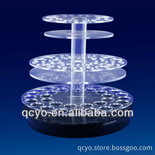 Multi-level big rotating acrylic cake display